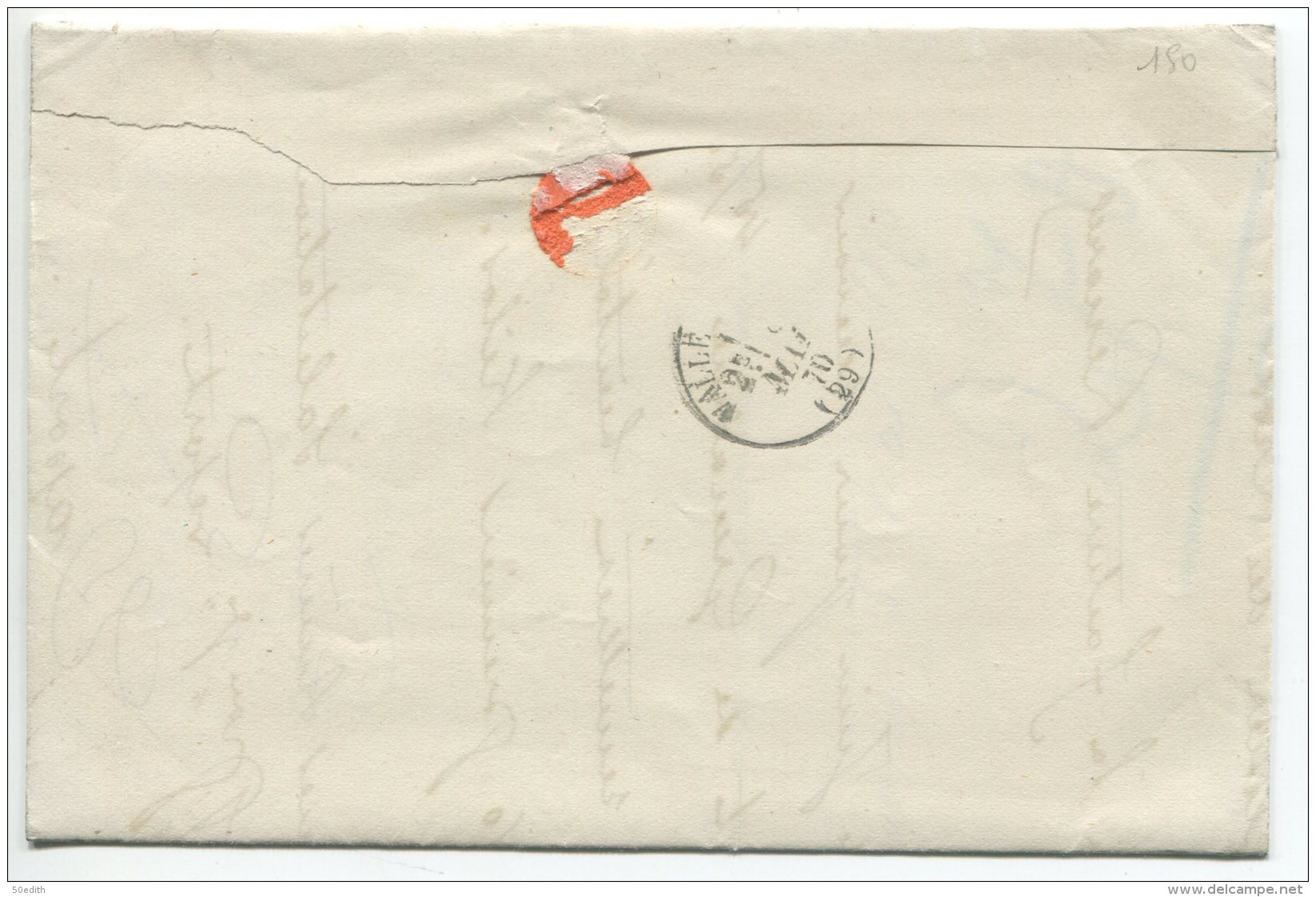 N°29  + GC Bleu 1694   / Lettre  De Grand-Couronne (seine Inférieure) Pour Vallerauque (gard) - 1863-1870 Napoleon III With Laurels