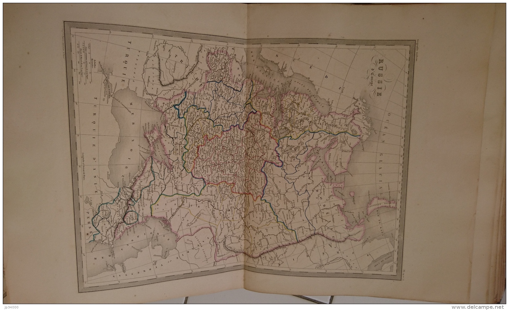 CARTE GEOGRAPHIQUE ANCIENNE: CARTE DE LA RUSSIE D'EUROPE (garantie Authentique. Epoque 19 Eme Siecle) - Cartes Géographiques