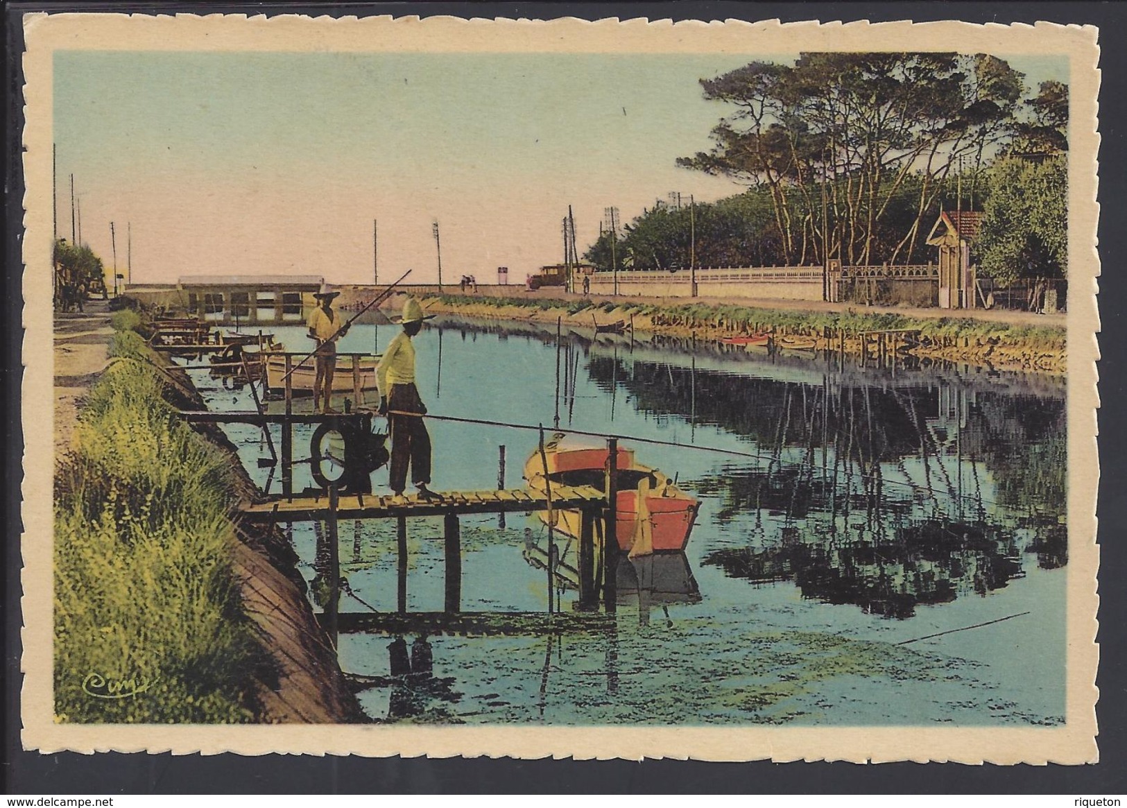 CPSM 34 - Carnon Plage - Le Quai Royal Et Le Canal à L'Arrivée - Pécheurs à La Ligne - Carte CIM - B/TB - - Otros & Sin Clasificación