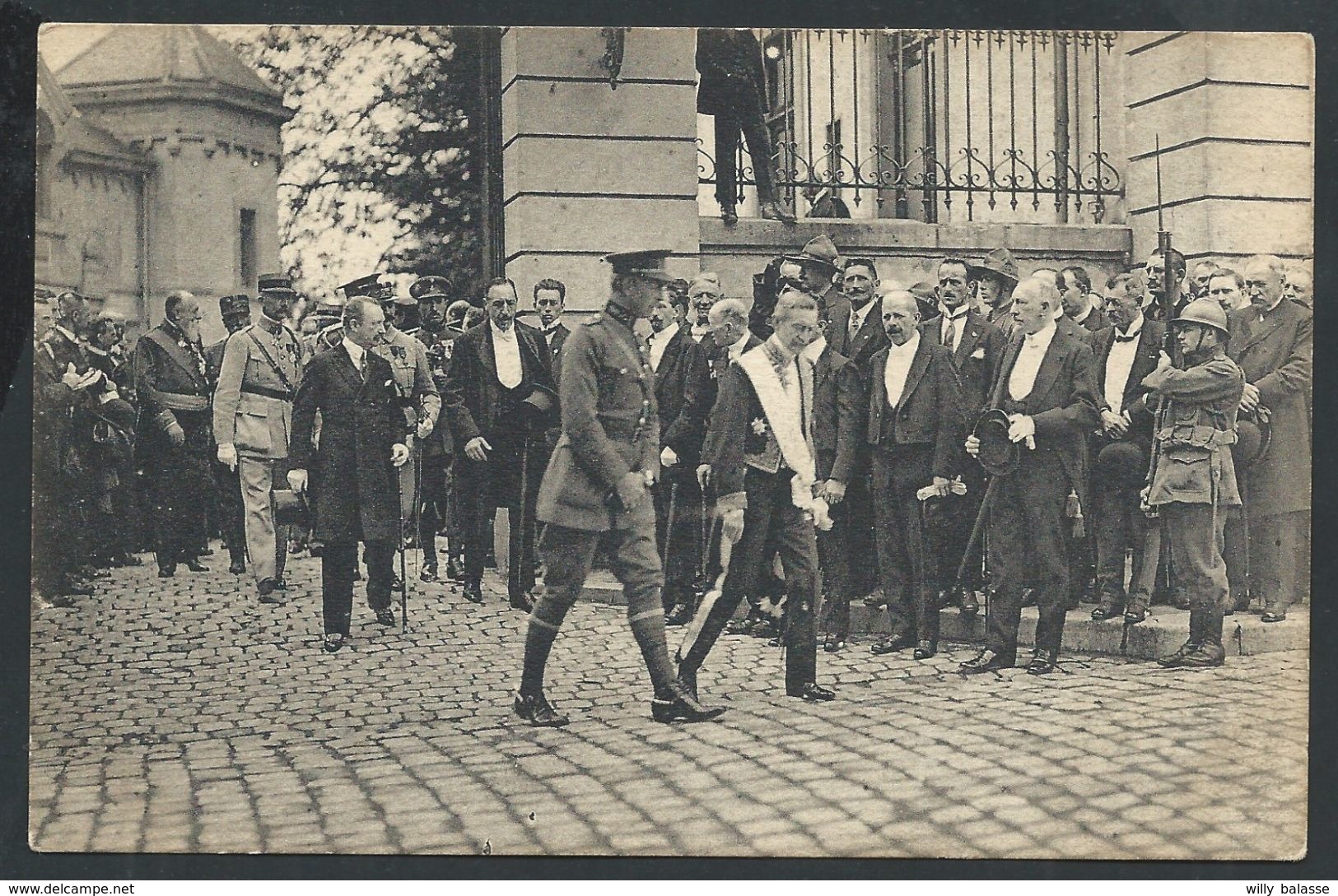 +++ CPA - Manifestation Patriotique 1920 En L'honneur Des Martyrs De ROSSIGNOL - Roi Sortant Du Palais ...- 5/6  // - Tintigny