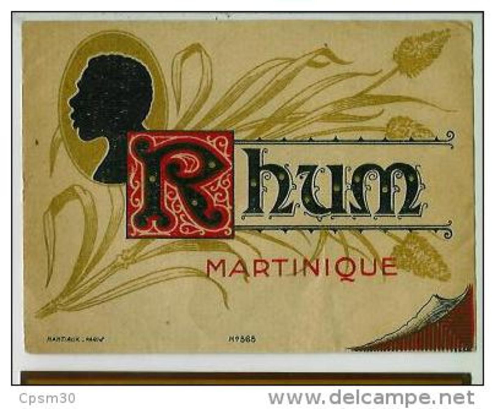 étiquette De Vin - RHUM MARTINIQUE - Mantiaux Paris N° 565 - Rhum