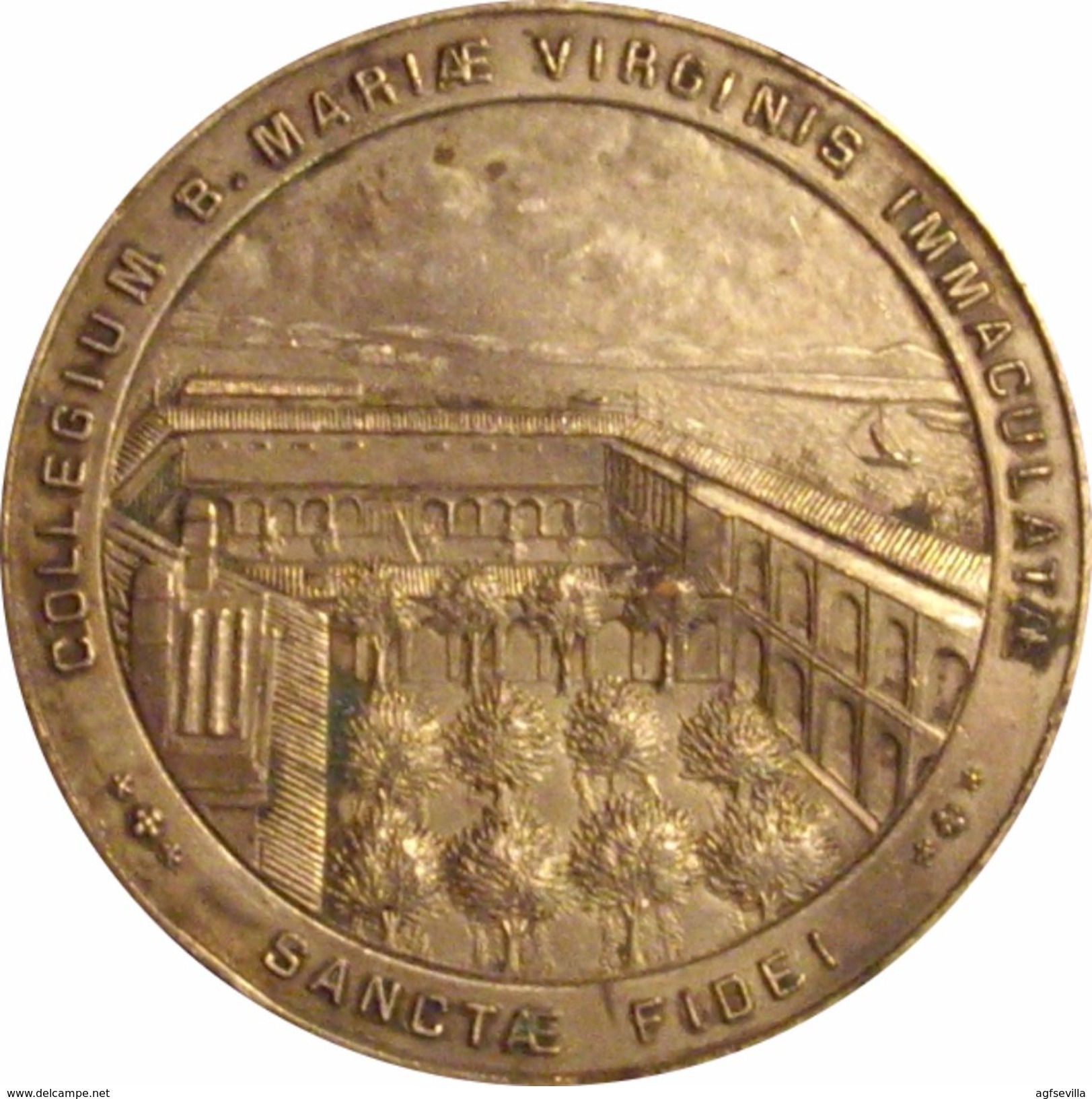 ARGENTINA. MEDALLA DEL COLEGIO VIRGEN MARÍA INMACULADA DE SANTA FÉ. 1.899 - Profesionales / De Sociedad