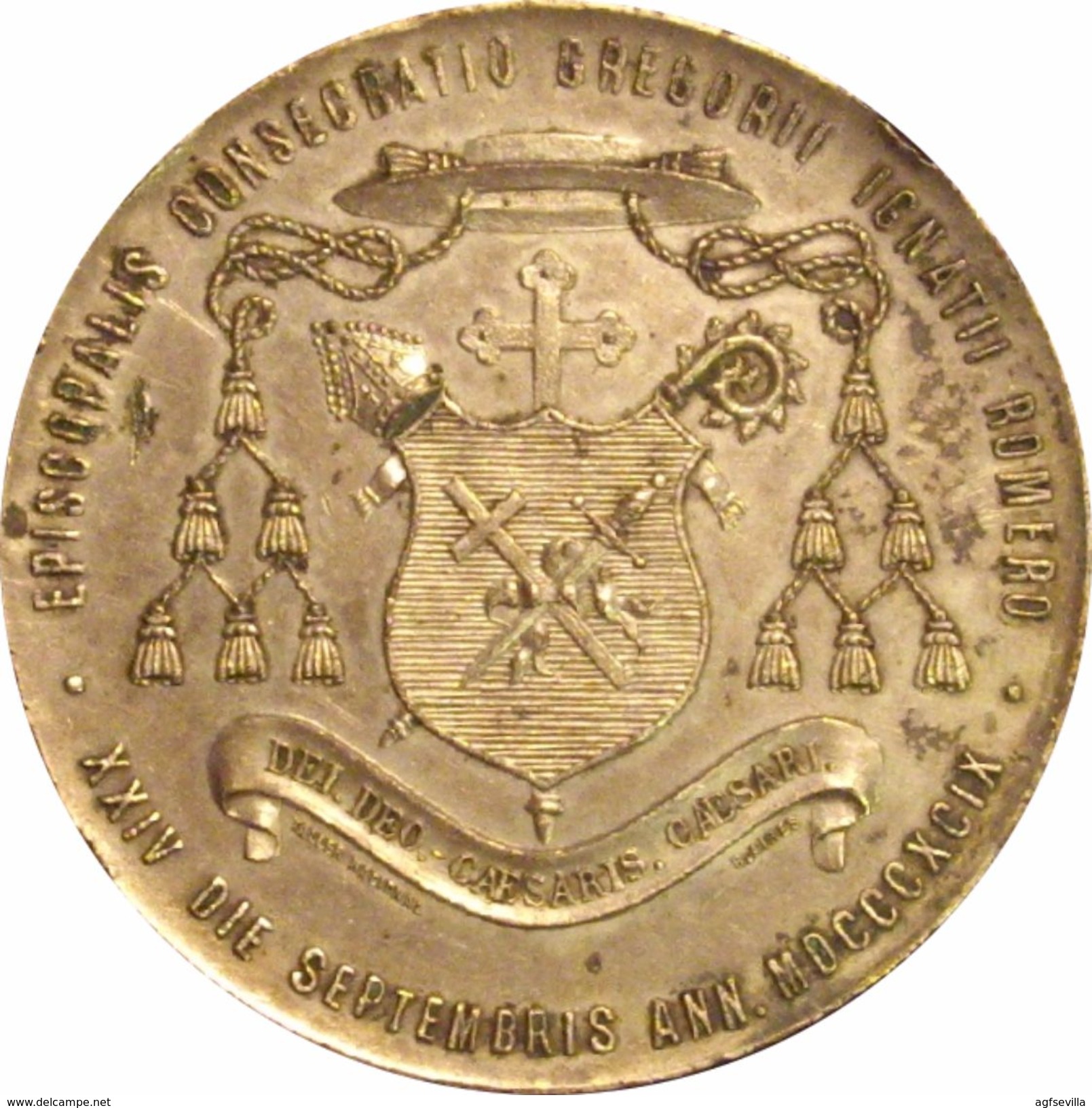 ARGENTINA. MEDALLA DEL COLEGIO VIRGEN MARÍA INMACULADA DE SANTA FÉ. 1.899 - Profesionales / De Sociedad