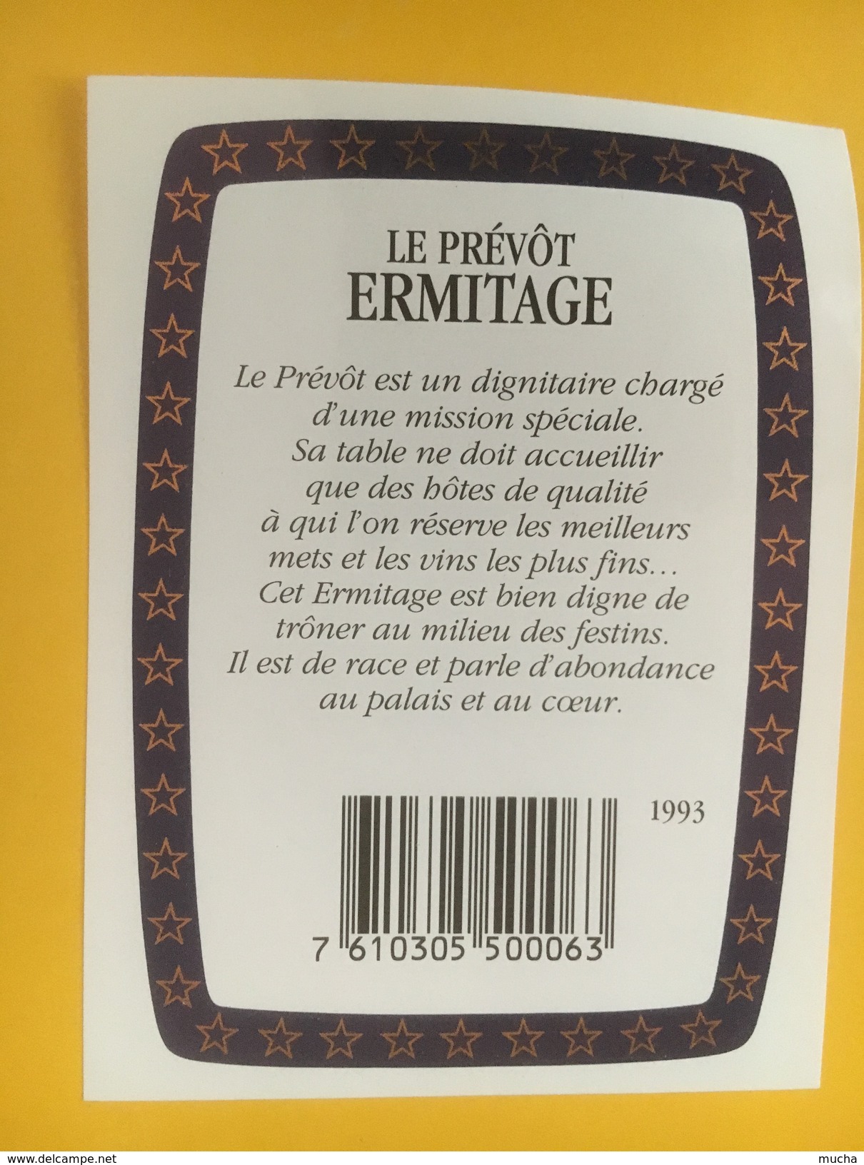 4334 - Le Prévôt 1993 Ermitage Du Valais Suisse - Autres & Non Classés