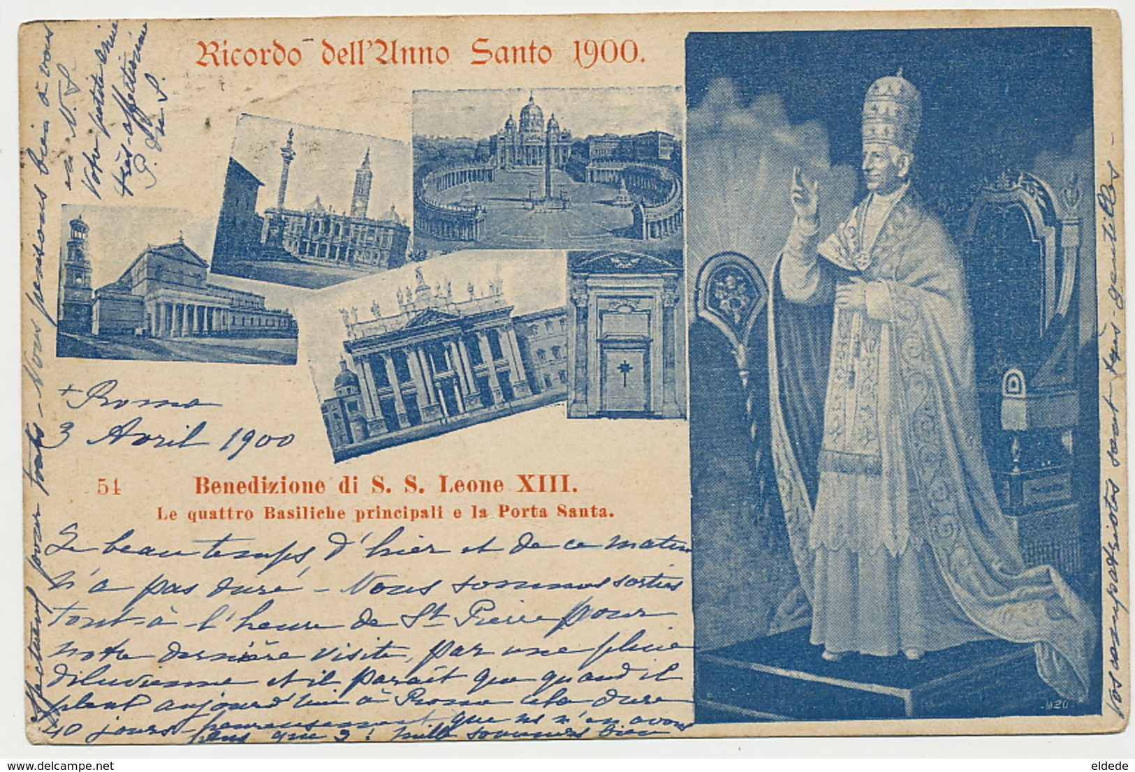 Anno Santo 1900 Benedizione Di S.S. Leone XIII Pape - Vaticano