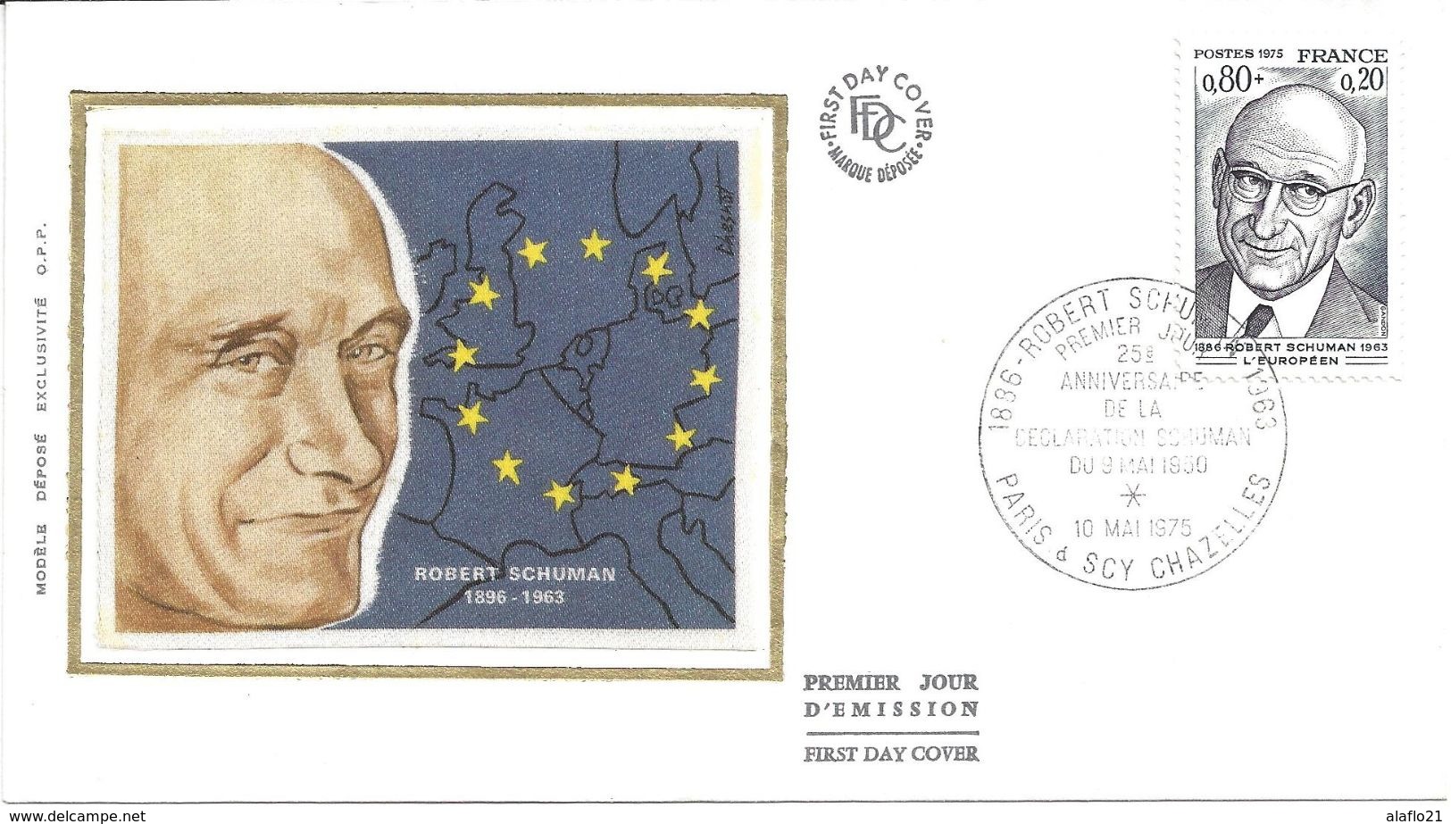 ENVELOPPE 1er JOUR - FDC - N° 1826 - ROBERT SCHUMAN - SCY CHAZELLES - 1970-1979