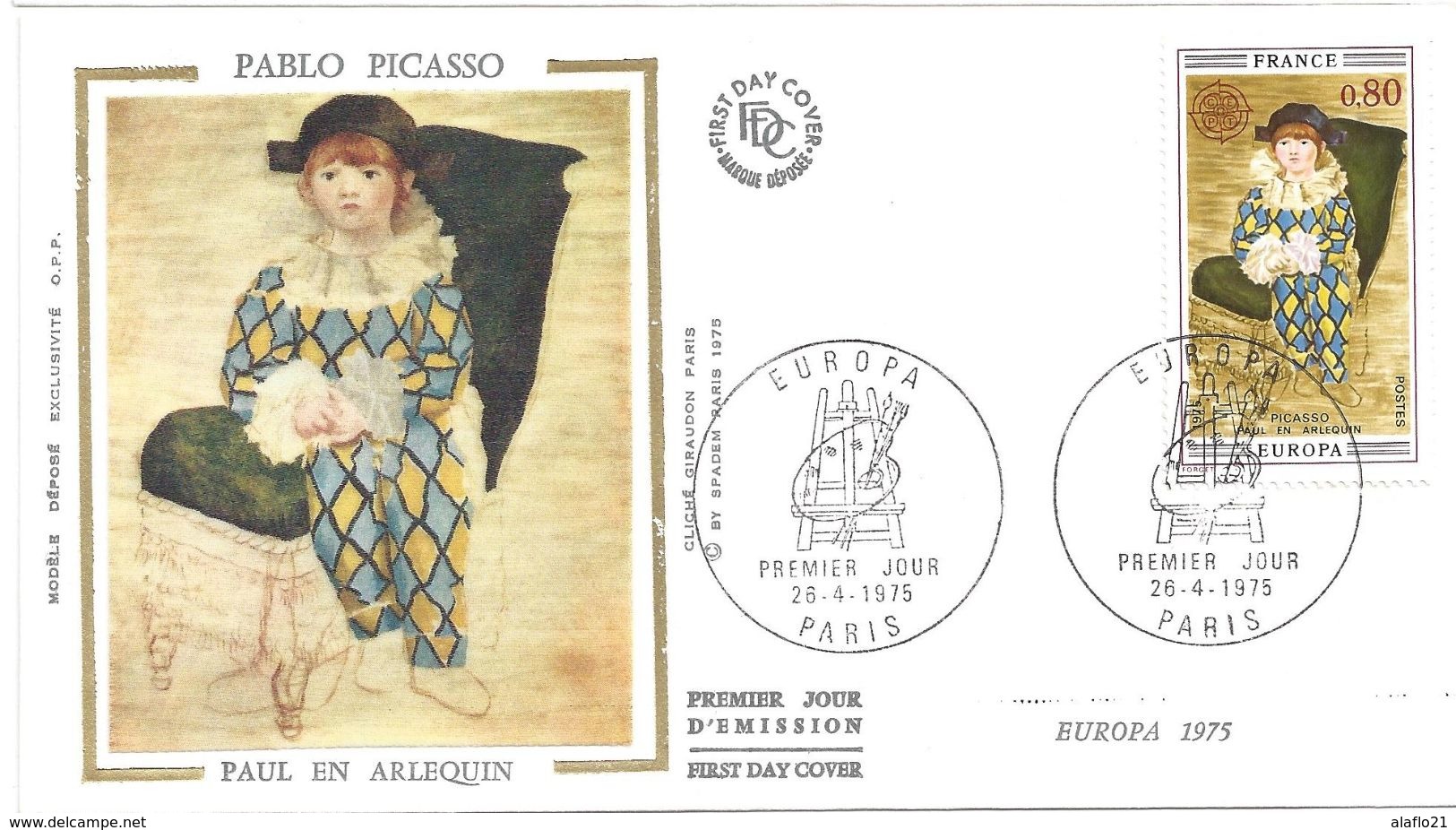 ENVELOPPE 1er JOUR - FDC - N° 1840 - ARLEQUIN - EUROPA - 1970-1979