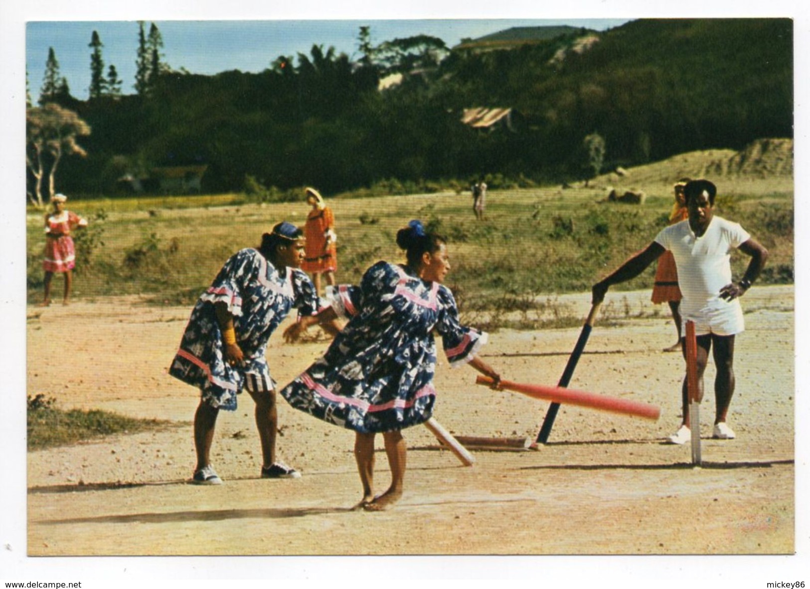 Nouvelle Calédonie--1975 -- Joueuses De Cricket (très Animée)  Cpm N° 108  éd Du Pacifique - Cricket