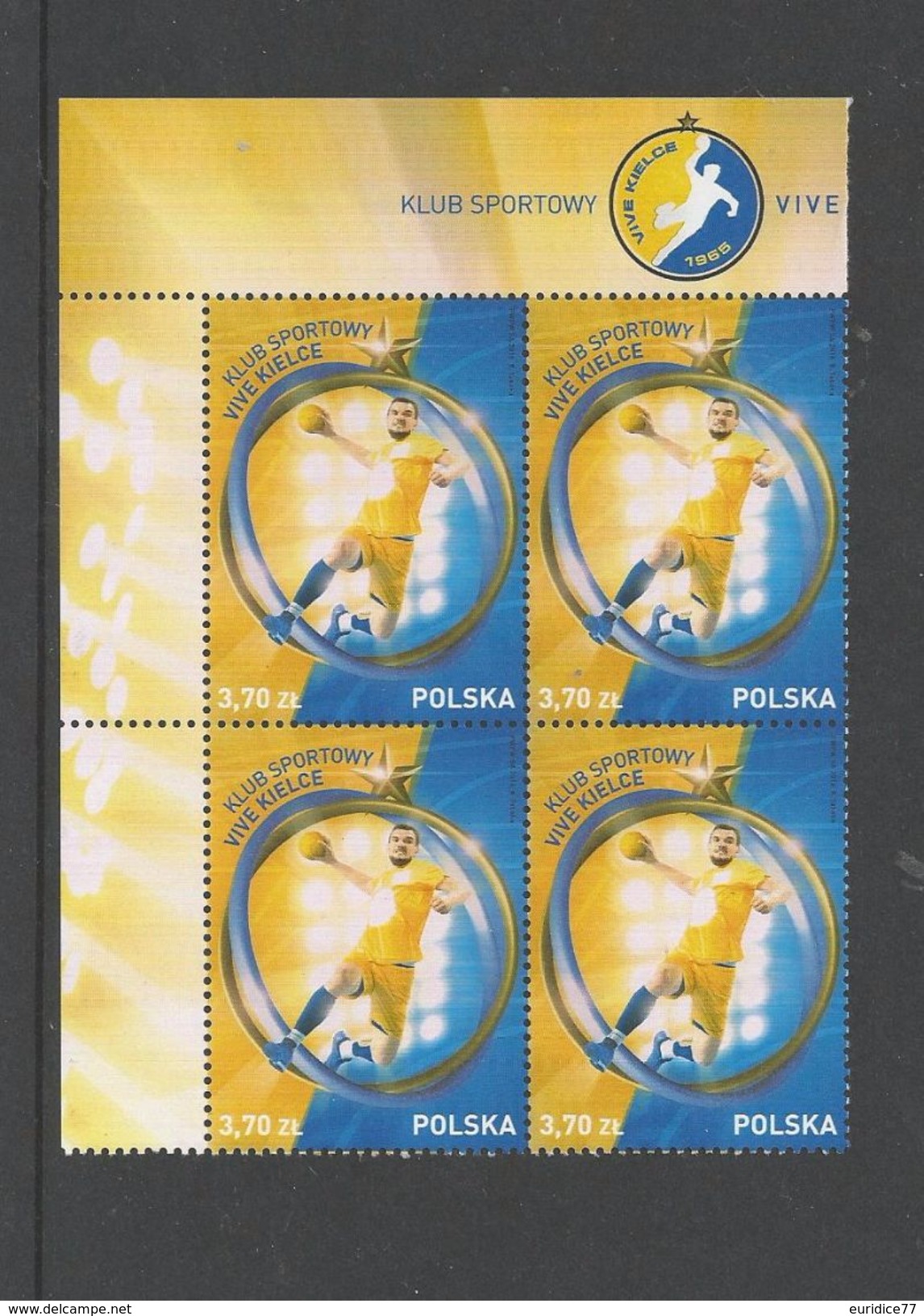 Poland 2016 - Handball Sport Club Vive Kielce Block Of 4 Mnh - Ongebruikt