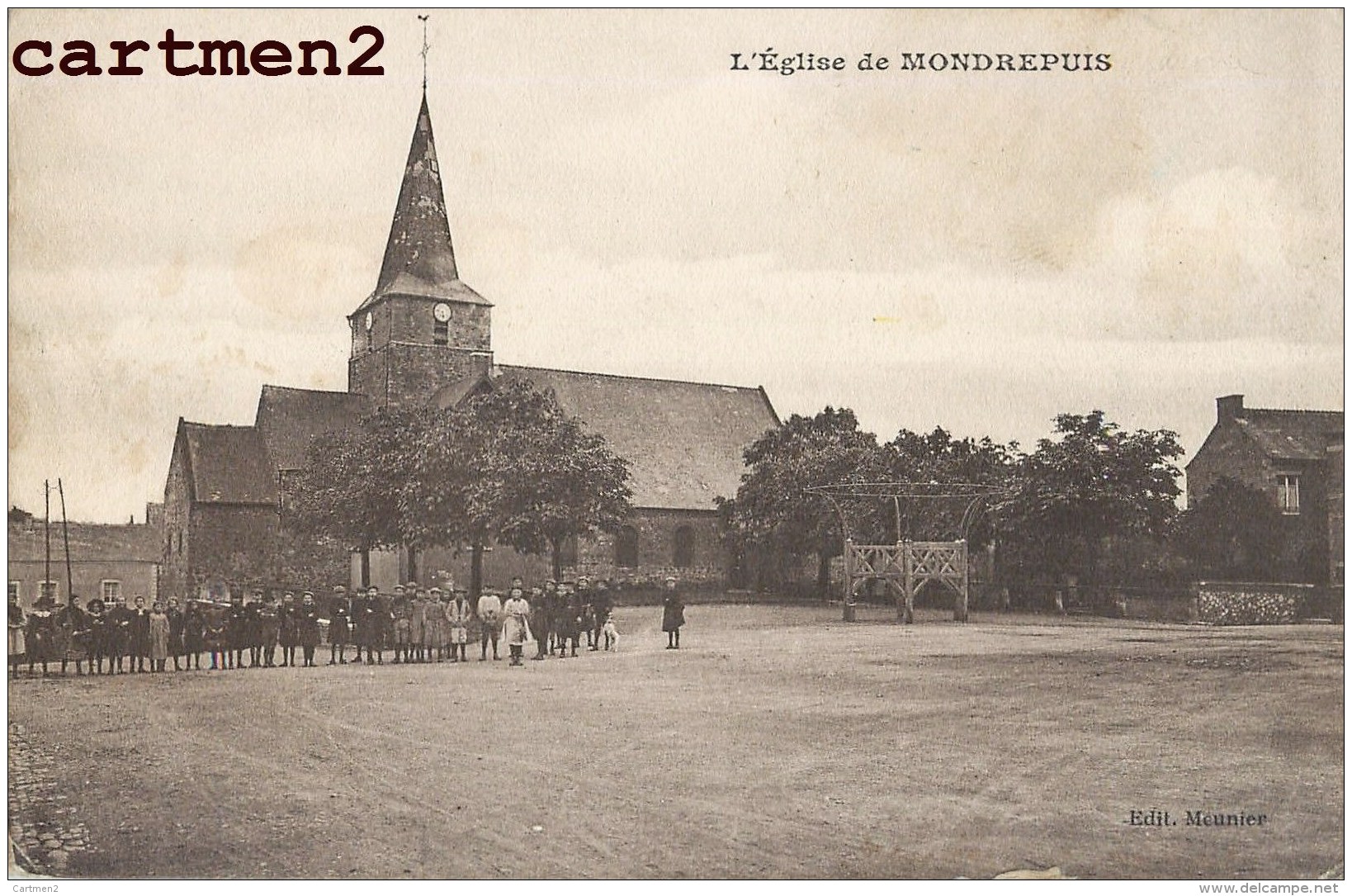 MONDREPUIS L'EGLISE + CACHET MILITAIRE " LIEU DE DESTINATION ENVAHI " ARDENNES MENIL-LEPINOIS - Otros & Sin Clasificación