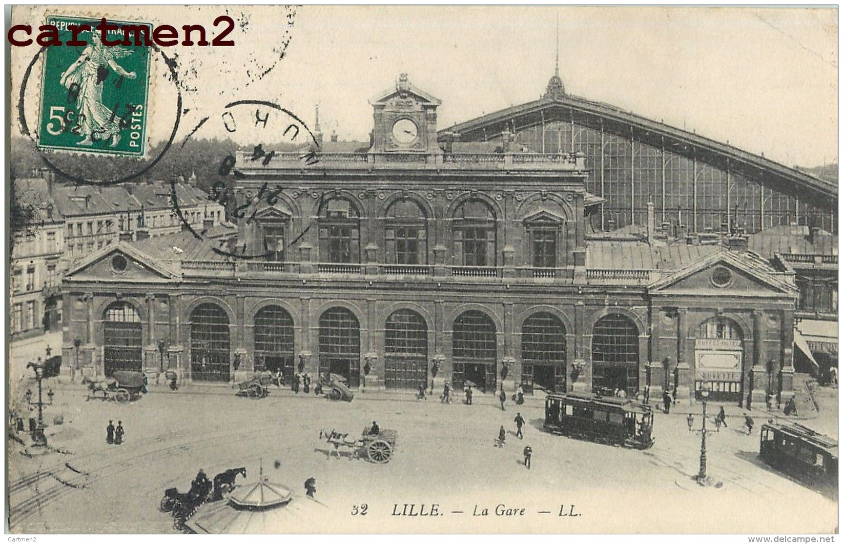 ARDENNES LEVREZY FERNAND DESPAS CACHET LIEU DE DESTINATION ENVAHI MARCOPHILIE GUERRE LILLE GARE - Autres & Non Classés