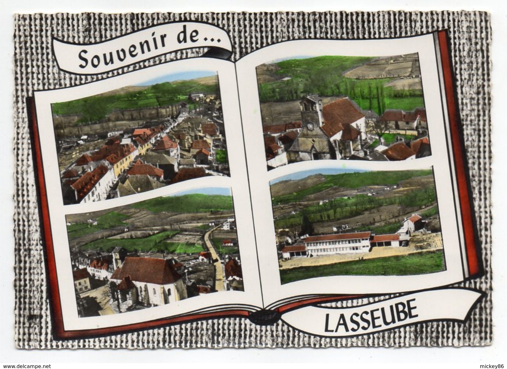 LASSEUBE --1965-- Multivues Aériennes , Façon Livre Ouvert ,  Cpsm 15 X 10  N° 101  éd  LAPIE... à Saisir - Lasseube