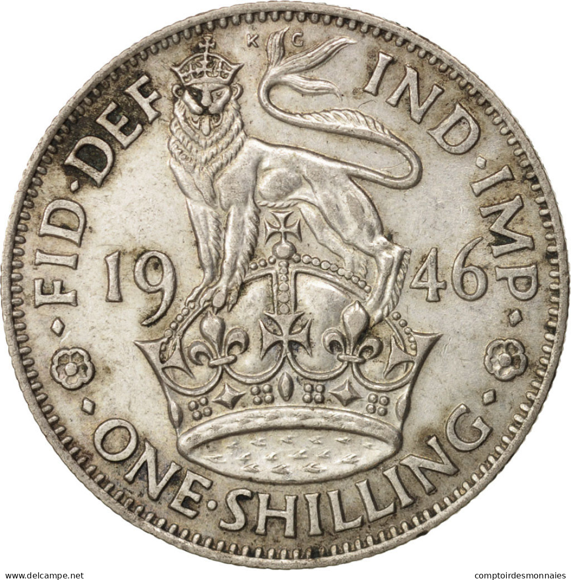 Monnaie, Grande-Bretagne, George VI, Shilling, 1946, SUP, Argent, KM:854 - I. 1 Shilling