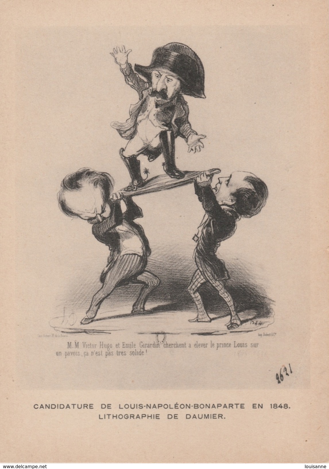 17 / 6 / 434  -CPM  ( Grd Mod )  "  CANDIDATURE  DE  LOUIS-NAPOLÉON - BONAPARTE  EN  1848 (  DAUMIER )-  LITHOGRAPHIE - Otros & Sin Clasificación