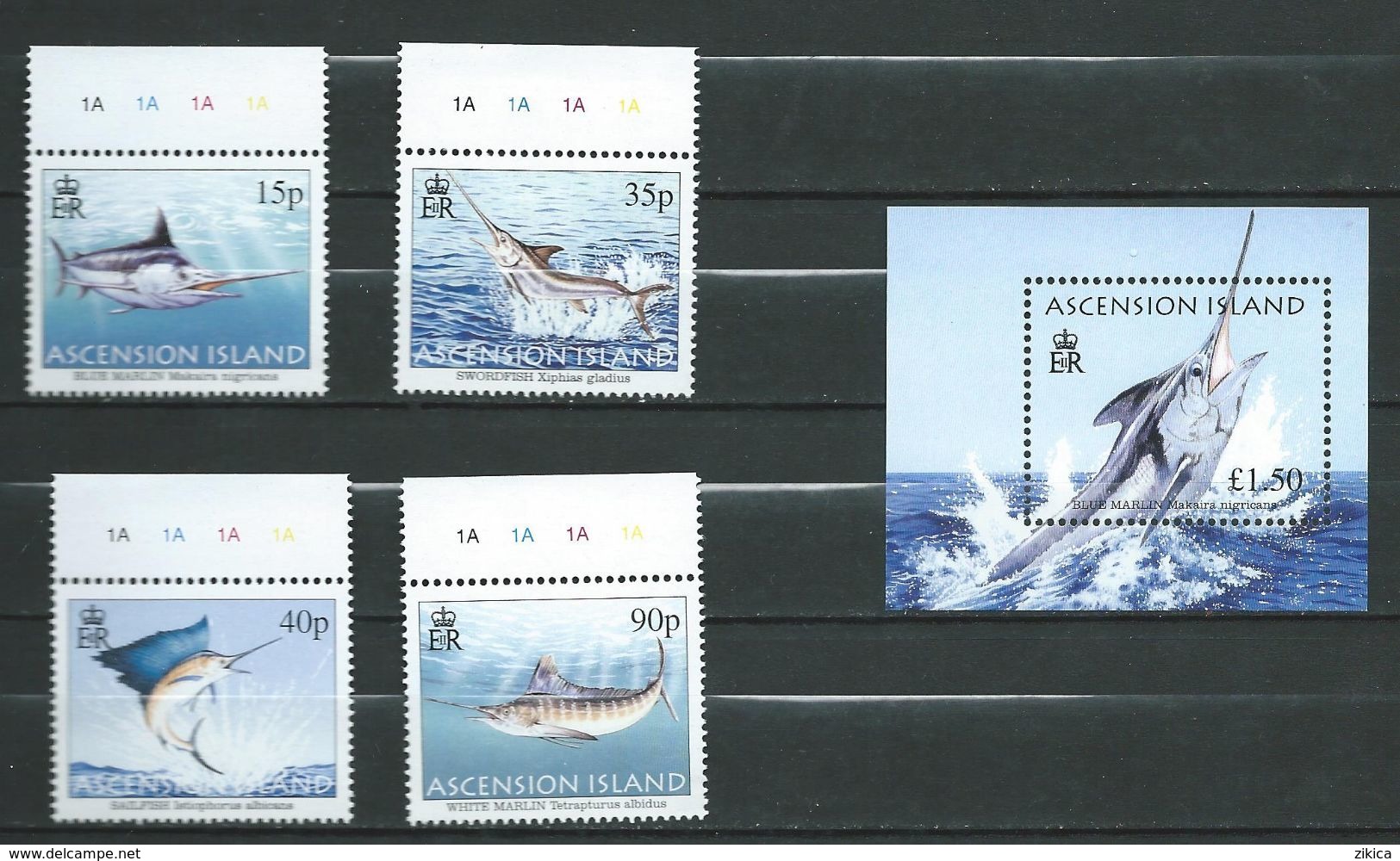 Ascension 2005 Sport Fishing.fishes.S/S And Stamps. MNH - Ascension