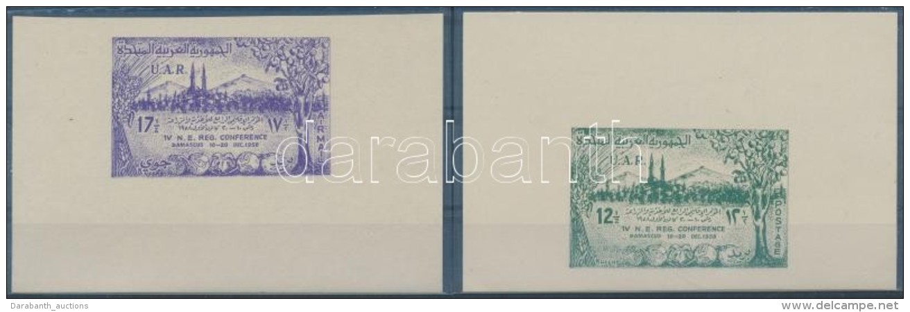 ** 1958 Region&aacute;lis Konferencia 2 Fogazatlan &iacute;vsarki Sz&iacute;npr&oacute;ba / 2 Imperforate Margin... - Sonstige & Ohne Zuordnung