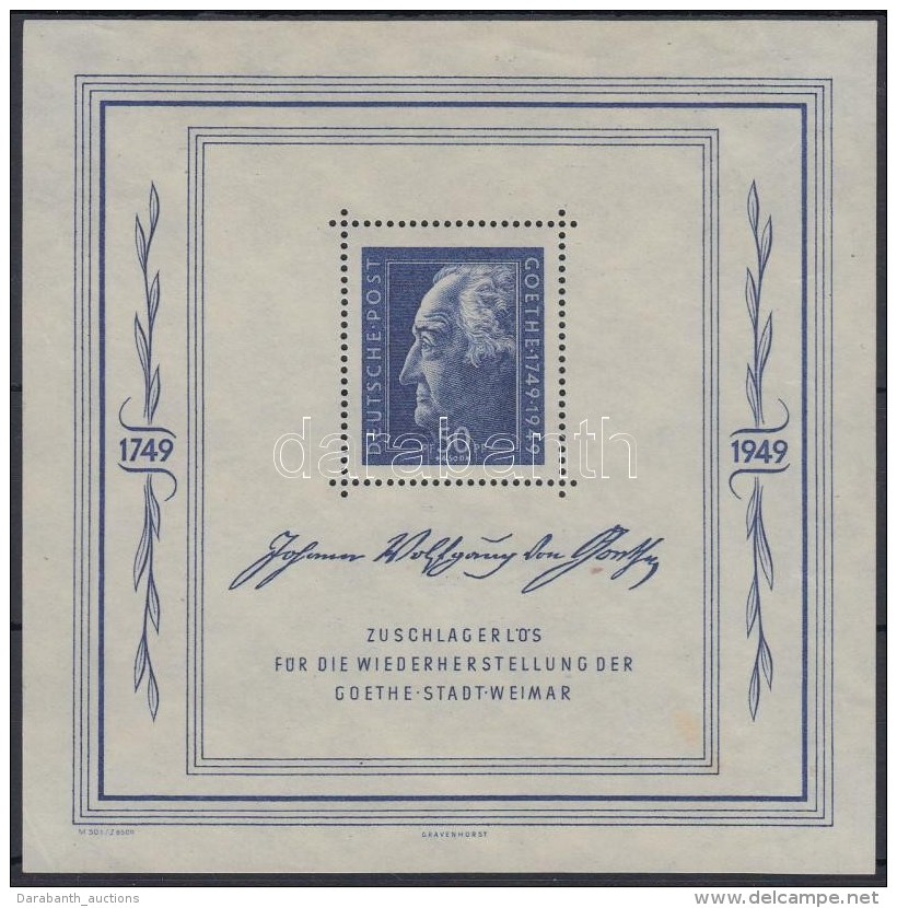 * 1949 Goethe Blokk Mi 6 - Other & Unclassified