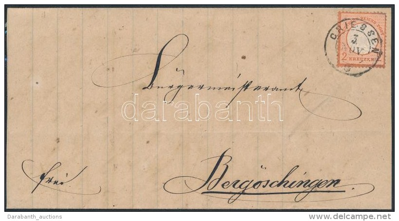 1873 Mi 8 Lev&eacute;l Darabon / On Cover Piece 'CRIESSEN' - Other & Unclassified