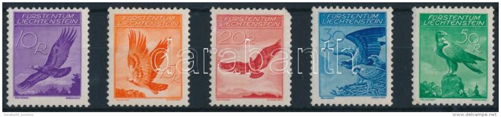 ** 1934 Forgalmi, Sas Sor Mi 143-147 (rozsdafoltok, Mi 145 Sarokhiba) (Mi EUR 300,-) - Sonstige & Ohne Zuordnung