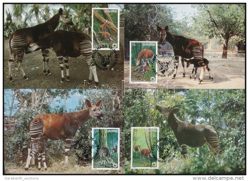 1984 WWF: Okapi Sor Mi 875-878 4 Db CM-en - Sonstige & Ohne Zuordnung