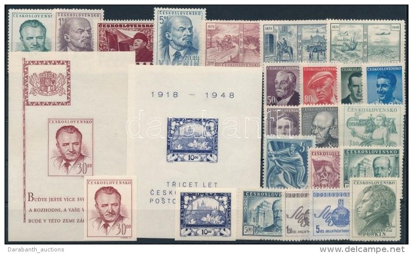 ** 1948-1949 23 Klf B&eacute;lyeg + 2 Klf Blokk - Other & Unclassified