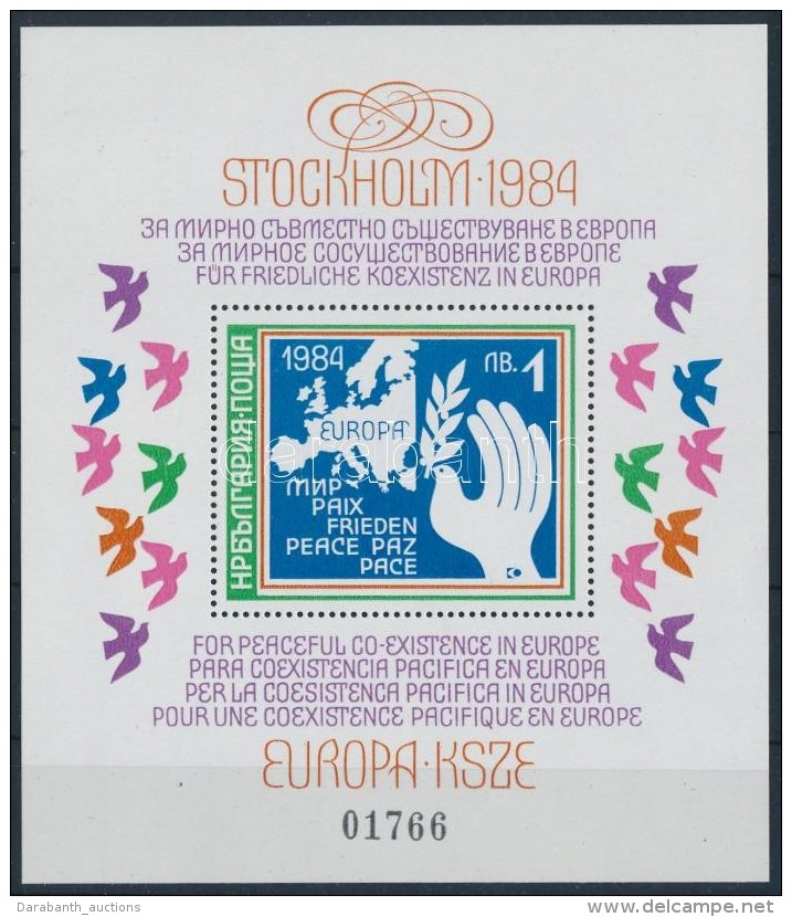 ** 1984 Stockholmi Eur&oacute;pa-konferencia Blokk Mi 139 - Other & Unclassified