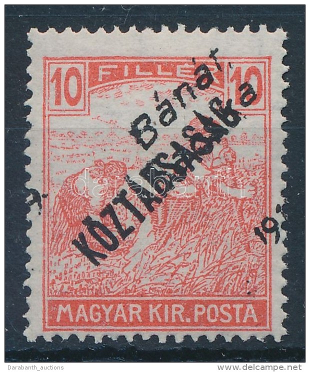 ** B&aacute;n&aacute;t-B&aacute;cska 1919 Arat&oacute;/K&ouml;zt&aacute;rsas&aacute;g 10f Bodor... - Other & Unclassified