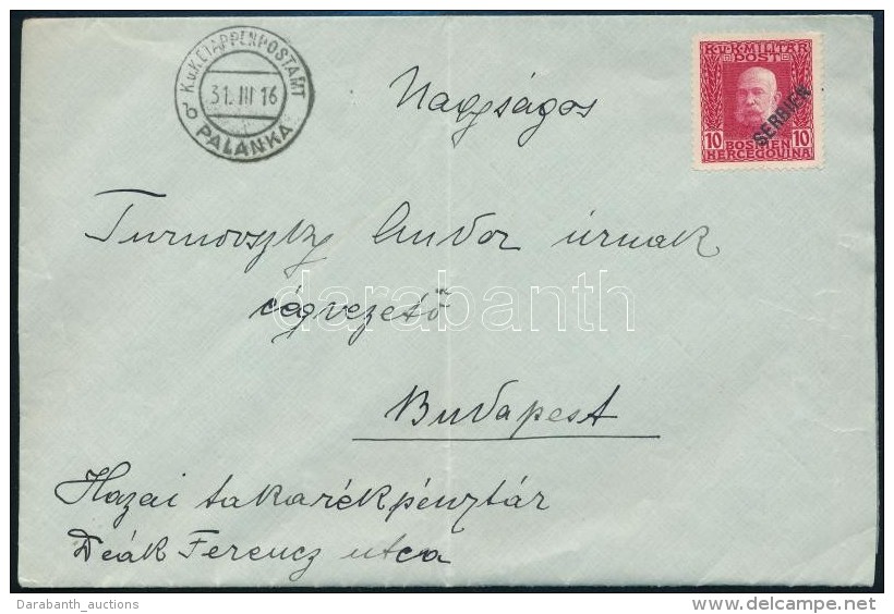 1916 T&aacute;bori Posta Lev&eacute;l / Field Post Cover 'PALANKA B' - Other & Unclassified
