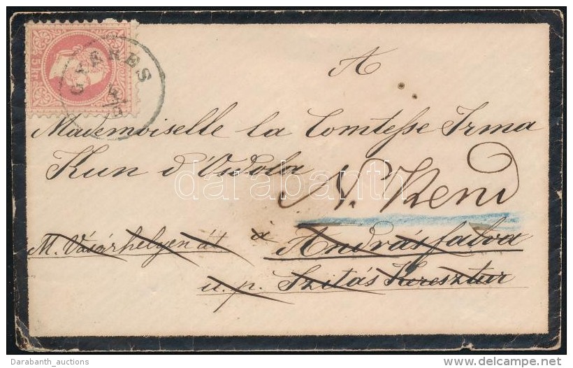 1870 5kr Lev&eacute;len / On Cover  'GYERES' - 'MAROS-V&Aacute;S&Aacute;RHELY' - 'SZ.KERESZT&Uacute;R' -... - Other & Unclassified