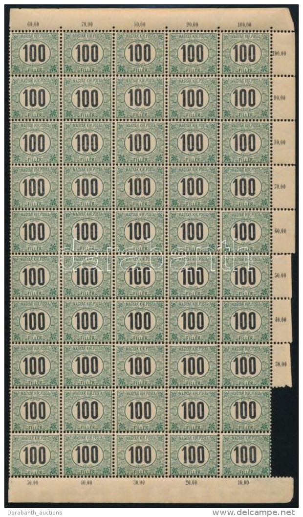 ** 1903 Z&ouml;ldport&oacute; (I.) 100f &iacute;vsarki F&eacute;l&iacute;vben, Sz&aacute;mv&iacute;zjellel (70.000)... - Other & Unclassified