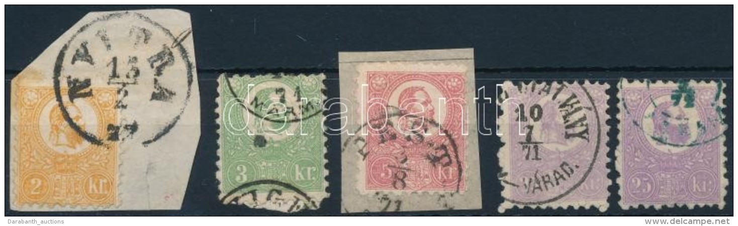 O 1871 KÅ‘nyomat Sor 10kr &eacute;s 15kr N&eacute;lk&uuml;l, A 25kr 2 &aacute;rnyalatban (~260.000) - Other & Unclassified