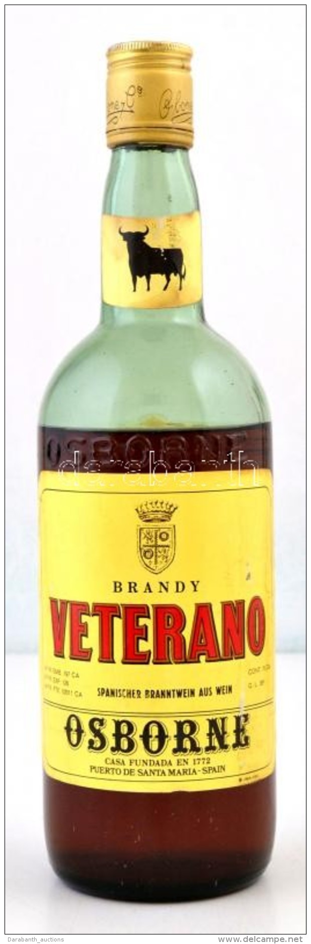 Osborne Brandy Veterano, Spanyol Brandy, Bontatlan, 0.7l./ Unopened Bottlle - Sonstige & Ohne Zuordnung