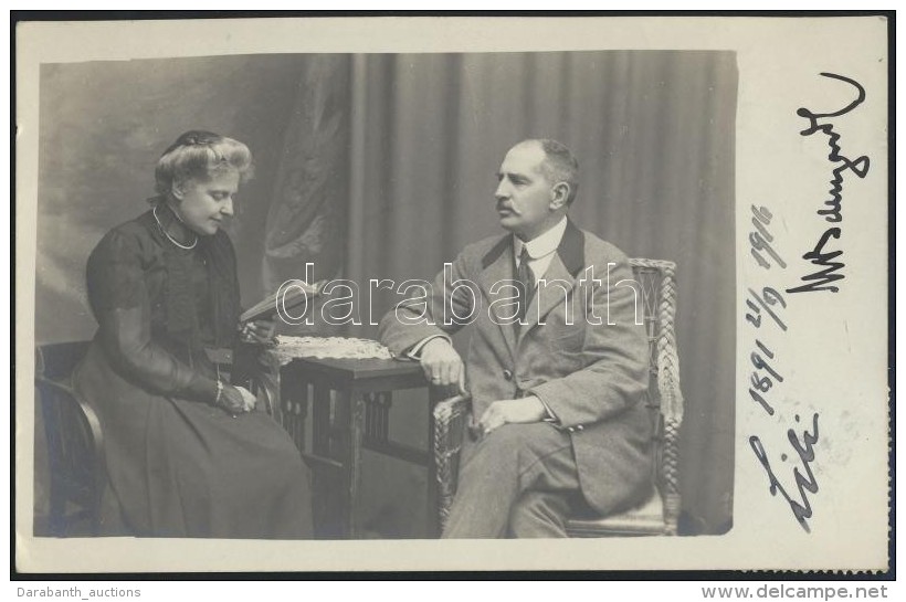 1914 Max Von Thun Gr&oacute;f &eacute;s Neje Fot&oacute;lapon / Duke Max Von Thun On Photo Postcard - Sonstige & Ohne Zuordnung