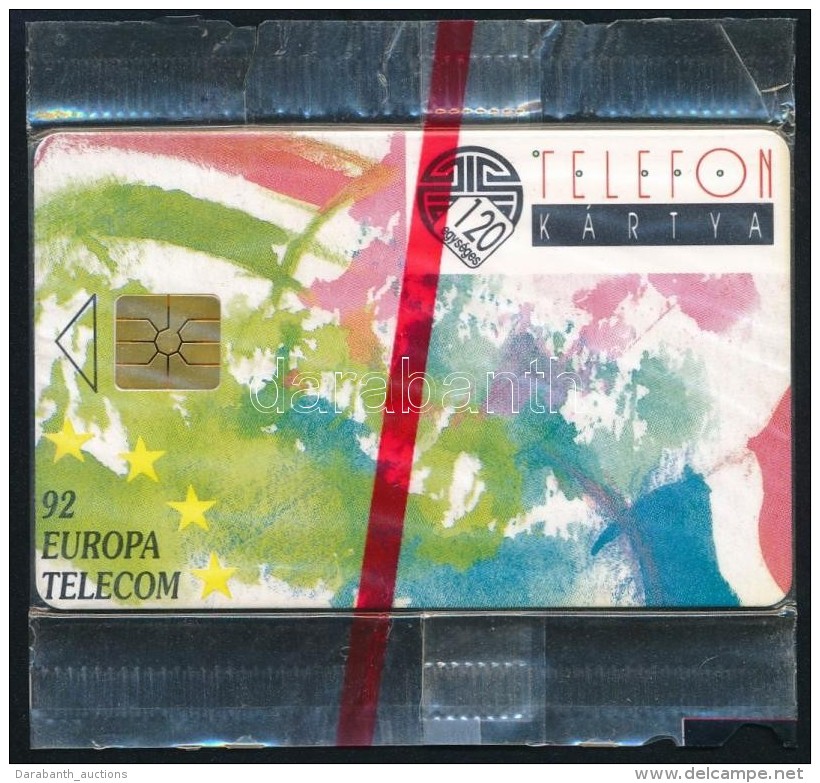 1992 Haszn&aacute;latlan Europa Telecom Telefonk&aacute;rtya, Bontatlan Csomagol&aacute;sban - Ohne Zuordnung