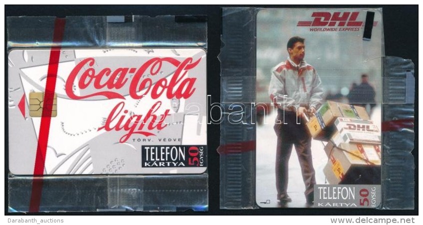 1993, 1994 Coca-Cola, DHL Haszn&aacute;latlan
Telefonk&aacute;rty&aacute;k, Bontatlan Csomagol&aacute;sban. - Ohne Zuordnung