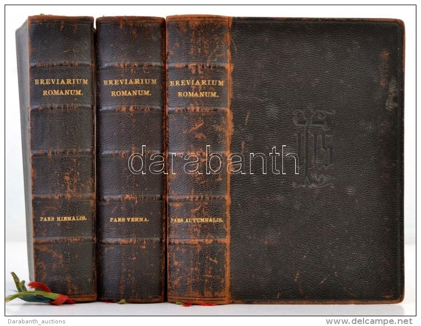 Breviarium Romanum 3 K&ouml;tete. Pars Hiemnalis, Verna, Autumnalis. Ratsibonae, Neo Eboraci &amp; Cincinnati,... - Ohne Zuordnung