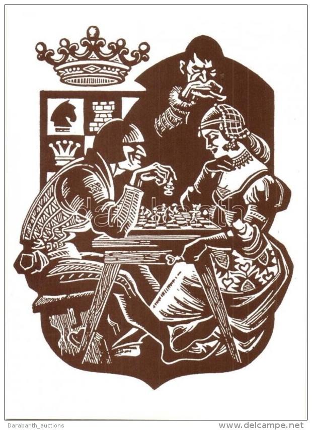 ** 9 Db MODERN Sakk Mot&iacute;vumlap, Vlaamse Sakksorozata / 9 MODERN Chess Motive Cards, Vlaamse... - Ohne Zuordnung