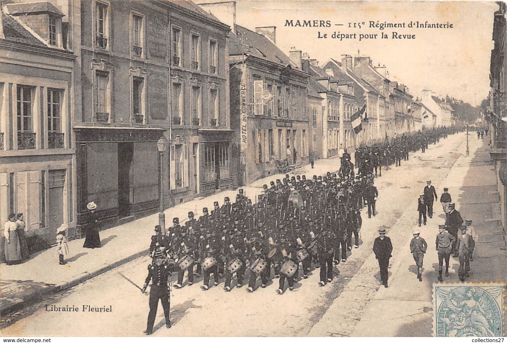 72-MAMERS-   115e REGIMENT D'INFANTERIE, LE DEPART POUR LA REVUE - Mamers