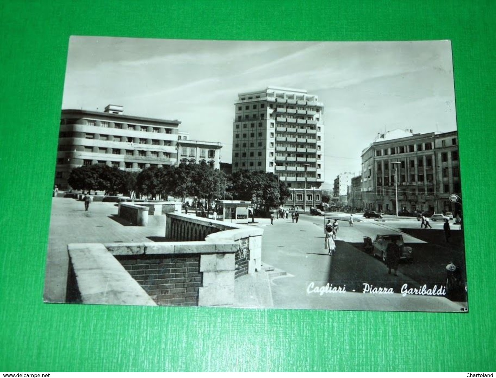 Cartolina Cagliari - Piazza Garibaldi 1959 - Cagliari