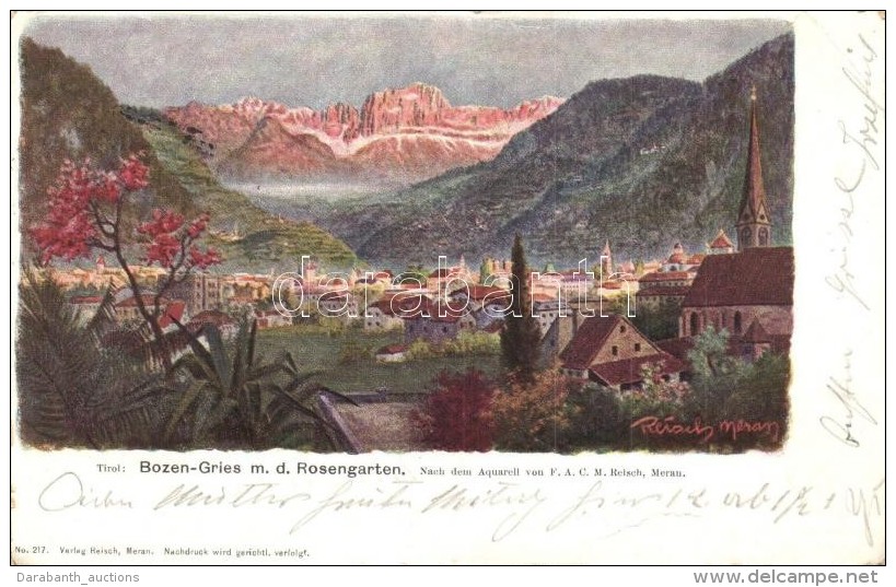 T3 Bolzano, Bozen, Gries; Rosengarten, Verlag Reisch (EB) - Ohne Zuordnung