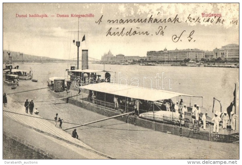 T3 SMS Bodrog Temes-oszt&aacute;ly&uacute; Monitor Budapesten. Divald K&aacute;roly 634. / Donau Flottile... - Non Classificati