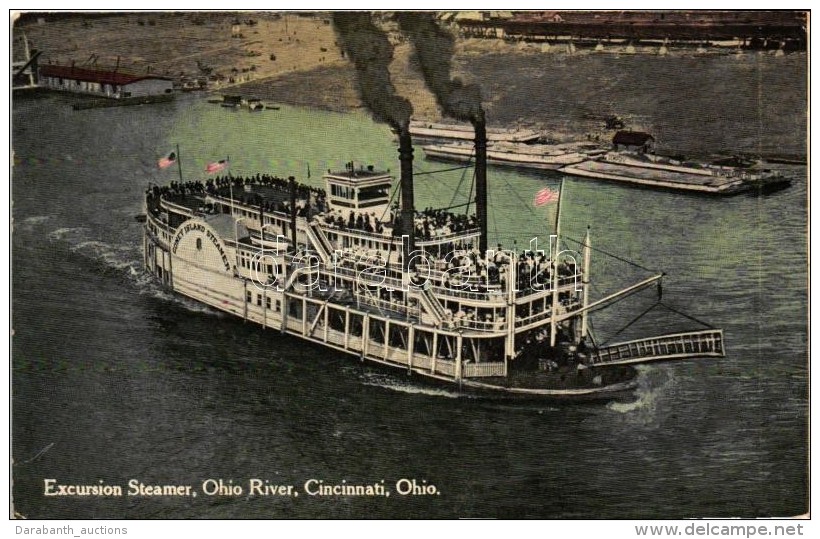 * T2/T3 Excursion Steamer, Ohio River, Cincinnati, Ohio (EK) - Ohne Zuordnung