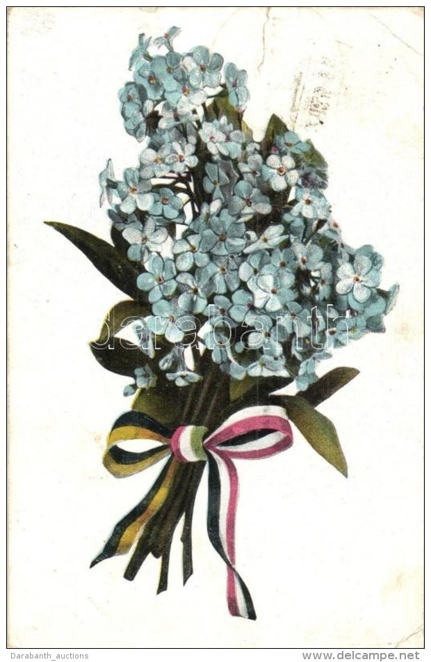 T4 Viribus Unitis. Flowers With German And Hungarian Ribbons (b) - Ohne Zuordnung