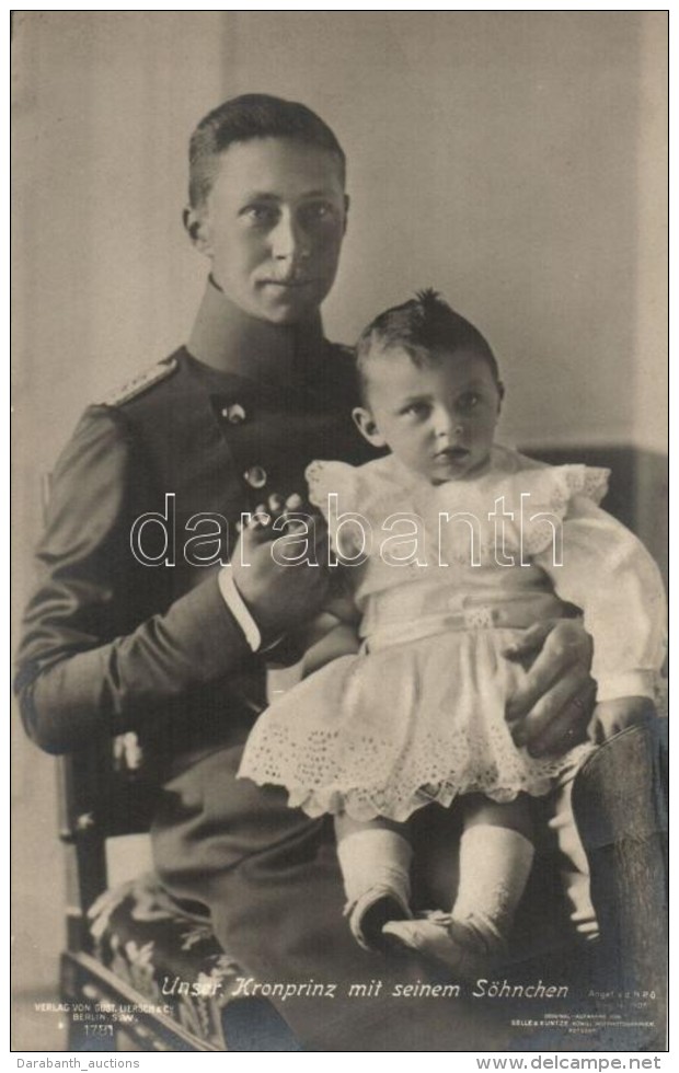 ** T2 Unser Kronprinz Mit Seinem S&ouml;hnchen / Wilhelm, German Crown Prince With His Son - Ohne Zuordnung