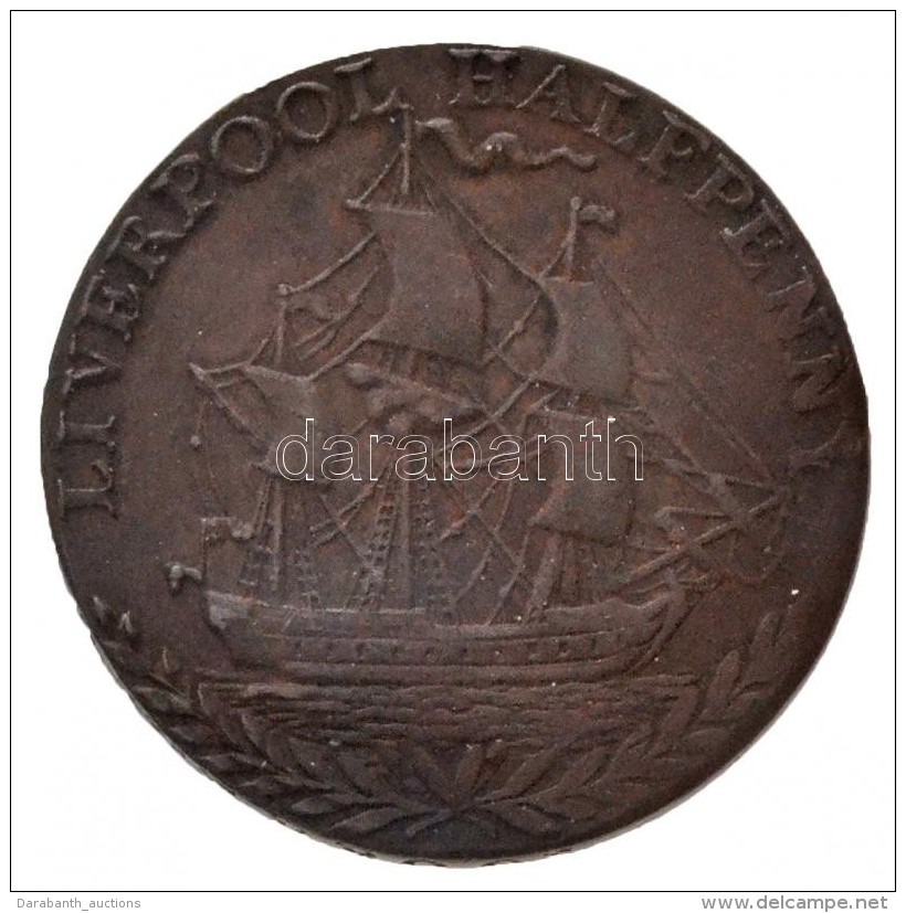 Nagy-Britannia / Liverpool 1791. 1/2p Zseton Cu 'LIVERPOOL HALFPENNY / DEUS NOBIS HAEC OTIA FECIT' T:2-
Great... - Unclassified