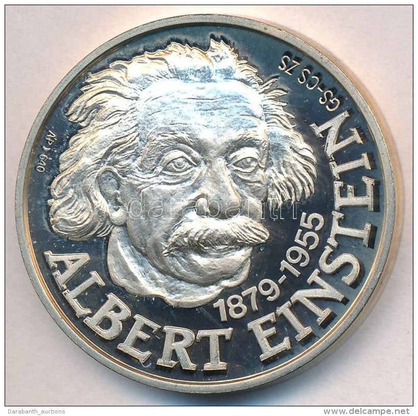 Cs&oacute;ka Zsuzsa (1962-) 1995. 'Albert Einstein' Jelzett Ag Eml&eacute;k&eacute;rem (46,32g/0.640/42,5mm)... - Ohne Zuordnung