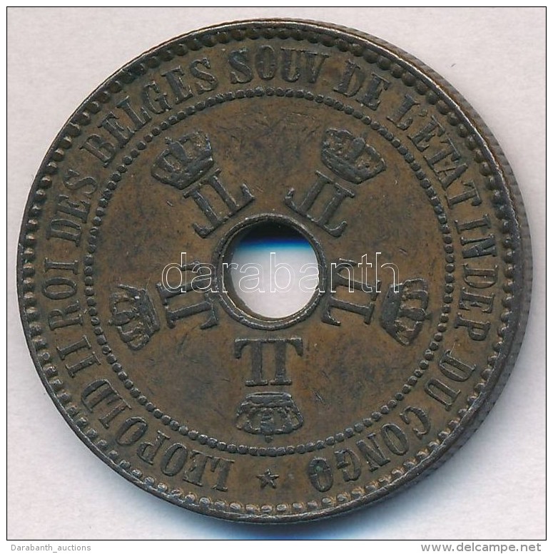 Belga-Kong&oacute; 1888. 5c Cu 'II. Lip&oacute;t' T:2
Belgian Congo 1888. 5 Centimes Cu 'Leopold II' C:XF
Krause... - Ohne Zuordnung