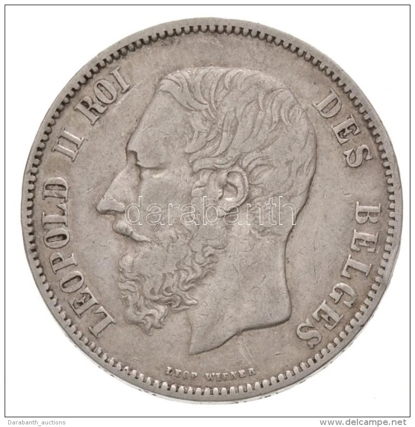 Belgium 1868. 5Fr Ag 'II. Lip&oacute;t' T:2,2- Kis Ph., &uuml;.
Belgium 1868. 5 Francs Ag 'Leopold II' C:XF,VF... - Ohne Zuordnung