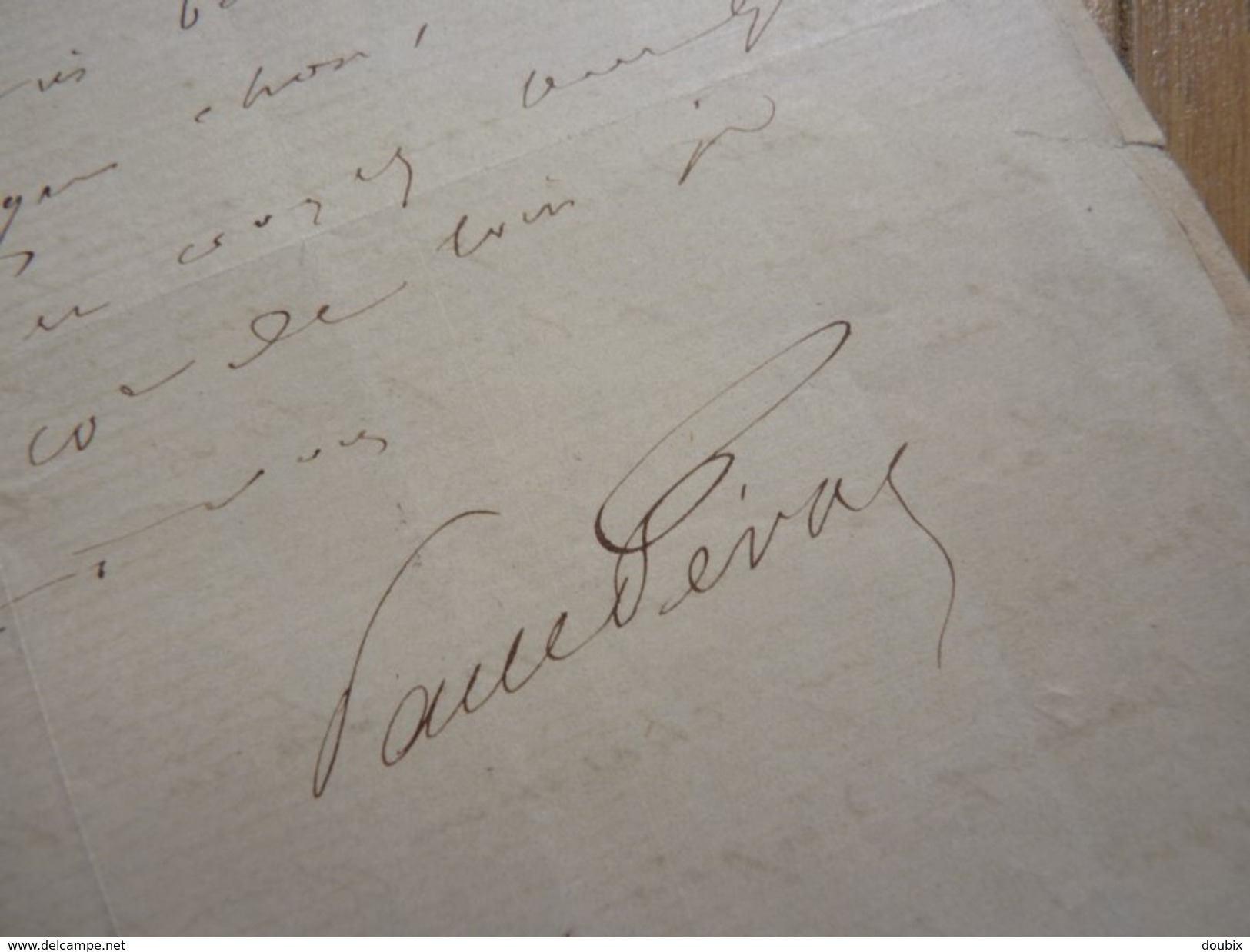 Paul FEVAL (1816-1887) Romancier CAPE Et D'EPEE. Feuilletoniste. AUTOGRAPHE - Autres & Non Classés