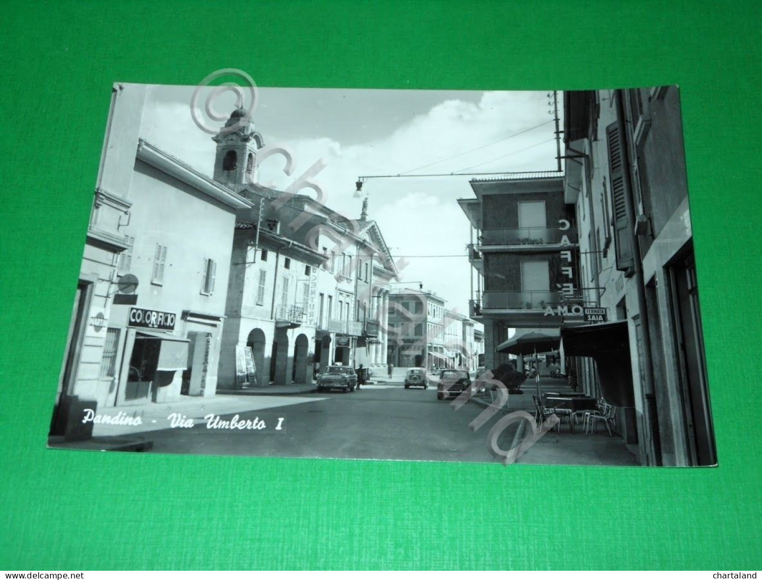 Cartolina Pandino - Via Umberto I 1950 Ca - Cremona